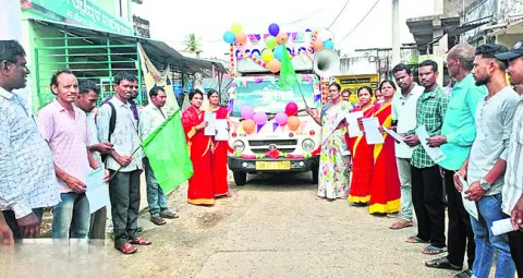 సిరిధాన్యాల పంటపై ప్రచార రథం ప్రారంభం