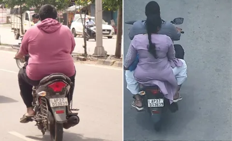 Hyderabad traffic police fined Rs 58,895 on bike for wrong route driving over 57 times