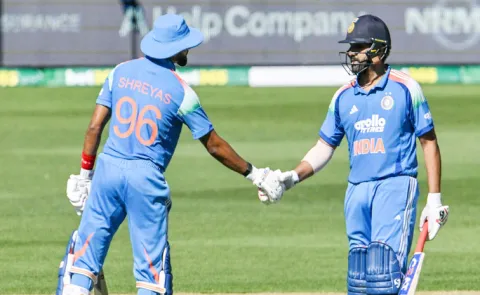 IND vs AUS 2nd ODI: Rohit Shreyas 50s Axar Harshit Shines Aus Target Is