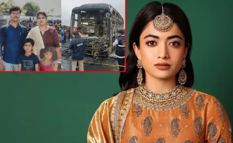 Rashmika mandanna emotional comments on Kurnool Bus Fire Accident6