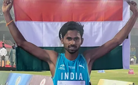 Mogali Venkatram Reddy won Bronze Medal in 800 meter event at 4th South Asian Athletics Championship