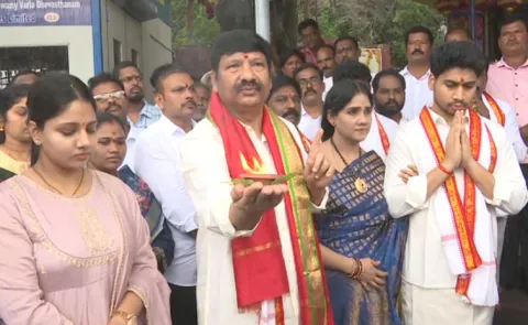 Jogi Ramesh Swears Durgamma to prove his innocence in the fake liquor