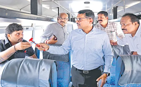 Fire extinguishers in all buses in Telangana