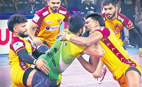Telugu Titans team is a victory away from the final in the 12th season of Pro Kabaddi League