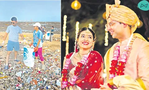 Green wedding concept in visakhapatnam couples