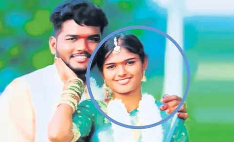 newly married couple road incident in Nalgonda