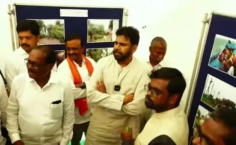 Pawan kalyan Montha Effected Area Visit Trouble For People