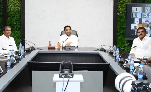 YS Jagan Video Conference With Party Leaders On Cyclone Montha