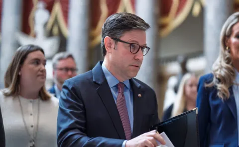 House Speaker Mike Johnson poured cold water on President Donald Trump14