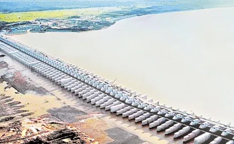 Water transferred to Yellampally project and supplied to Kaleshwaram project