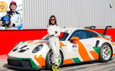 Indian Woman makes history first Indian woman to race in global Ferrari series