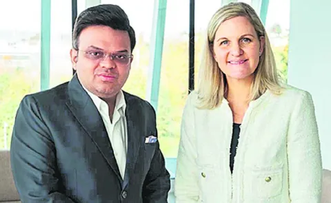 Jay Shah meets IOC President Christy Coventry