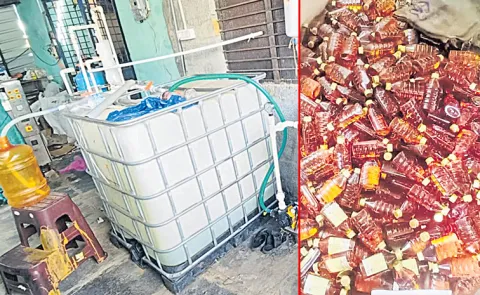 Fake liquor manufacturing racket in Thamballapalle