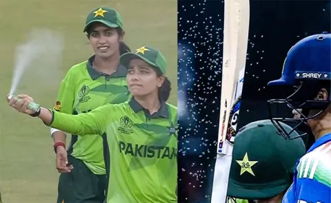 Women's World Cup 2025: Bizarre scenes in India vs Pakistan match, Fatima Sana kills flies with a magic spray