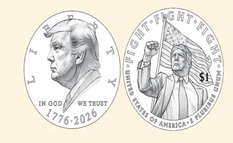 Donald Trump face on America 250th Independence Day