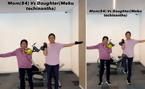 Anchor Suma Kanakala Shares her Mother Exercises at 84 video goes Viral