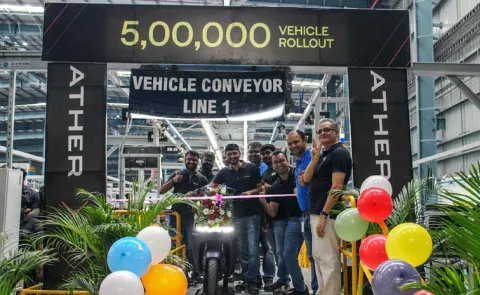 Ather Energy Crosses 5 Lakh Unit Production Milestone