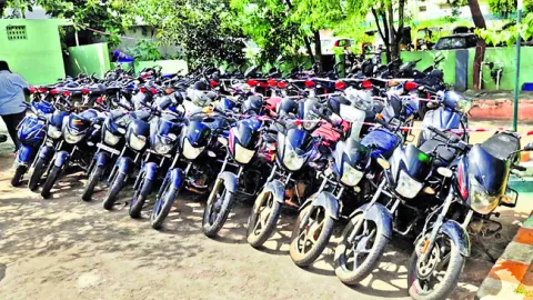Two-wheelers taken into possession