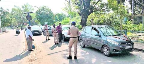 ఎన్టీపీసీలో పోలీసుల తనిఖీలు 
