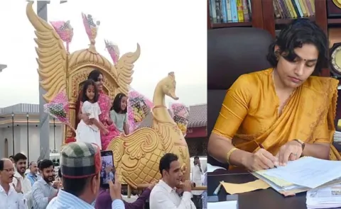 IAS officer Sanskriti Jain gets royal farewell in Madhya Pradesh Goes Viral