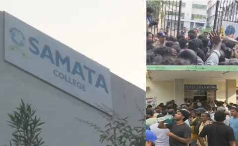 Tension at Visakhapatnam Samatha College3