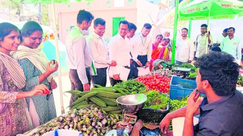 విద్యార్థులతో మాట్లాడి.. కూరగాయలు పరిశీలించి!