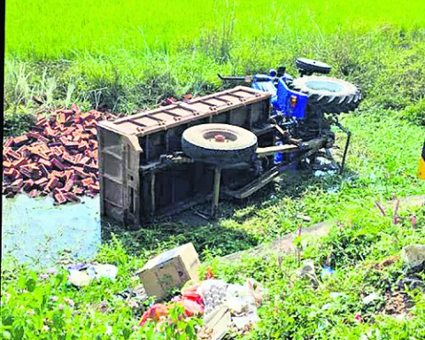 ట్రాక్టర్‌ బోల్తాపడి వ్యక్తి మృతి 