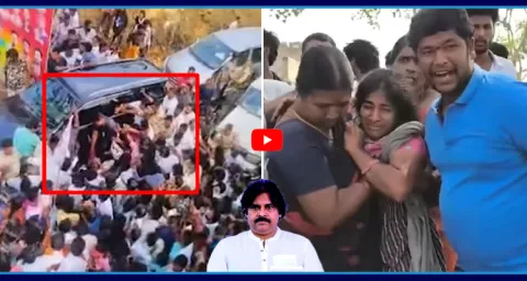 Women Leg Injury In Pawan Kalyan Palamaner Tour 1