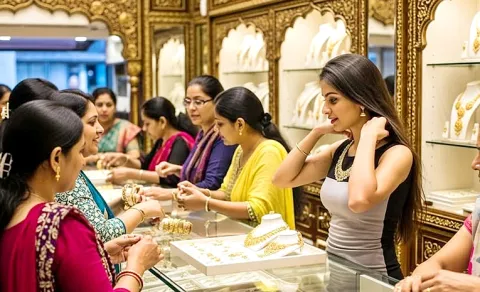 Woman Fouce On1 Gram Gold Jewellery 