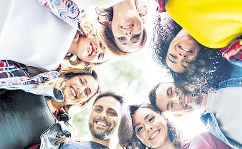 Human facial expressions: constant glow of happiness on face