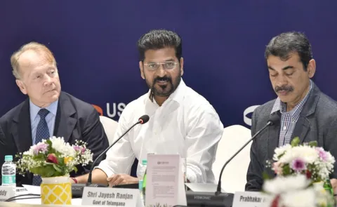 CM Revanth Reddy Present Telangana Rising 2047 In Delhi Summit