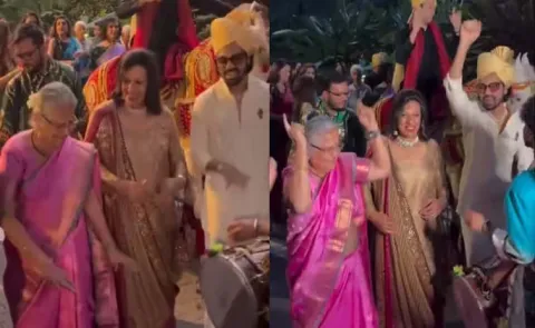 Sudha Murty and Kiran Mazumdar Shaws happy dance at a wedding15
