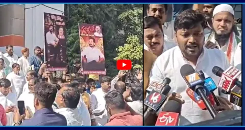 Congress Leaders Victory Celebrations At Gandhi Bhavan  1