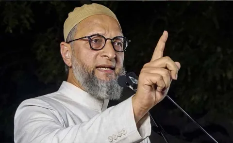 Asaduddin Owaisi AIMIM eclipses Congress,leads in 5 seats against Congress 