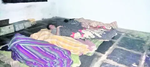 నేలపైనే నిద్ర
