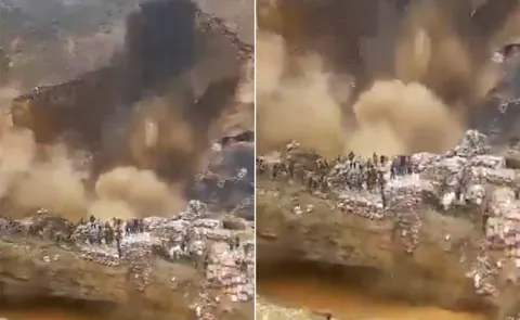 bridge collapses at Congo mine