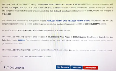 Voltson Lab Private Limited Gets 69 Percent Subsidies In Investment: Andhra Pradesh