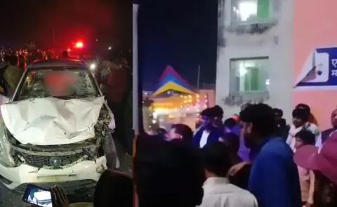 Bihar Speeding car rams into wedding procession