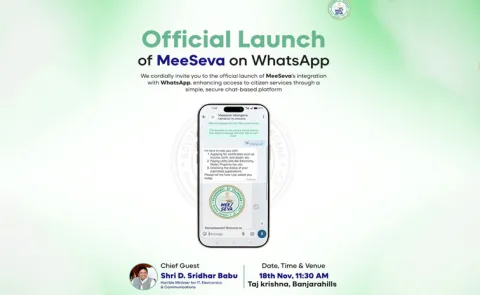 Telangana Government Launches MeeSeva Services on WhatsApp