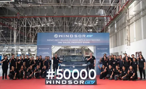 MG Windsor EV crossed landmark of 50000 sales in India within 400 days automobile1