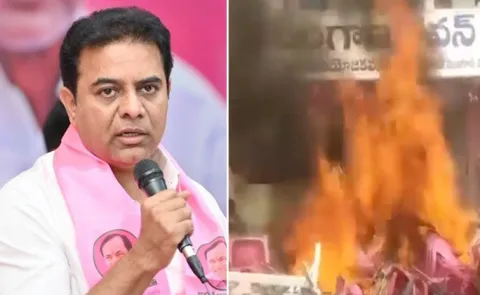 BRS KTR Serious Comments On Congress For Manuguru Incident