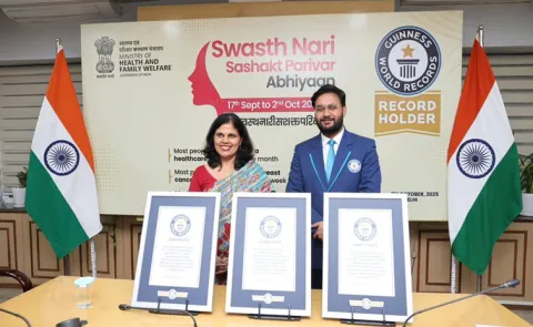 India Sets Three Guinness World Records Titles under Swasth Nari, Sashakt Parivar Abhiyaan