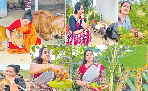 Actress Seetha organic farm SeethaVanam in Coimbatore