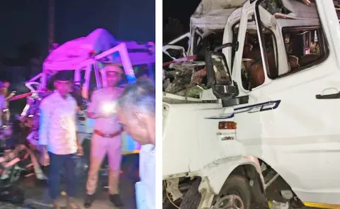 Bus Rams Parked Trailer In Rajasthan