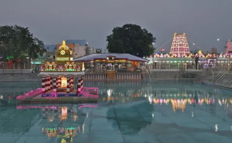 Tiruchanur Brahmotsavam dazzling electric lights