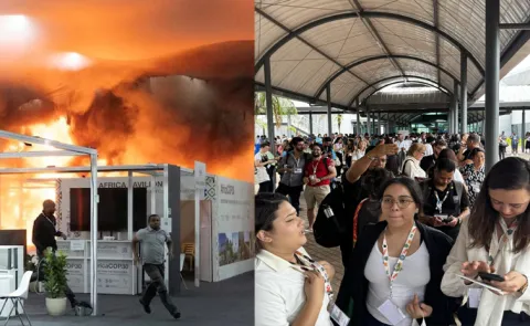 Massive Fire Breaks Out At COP30 Venue In Brazil Video Viral15