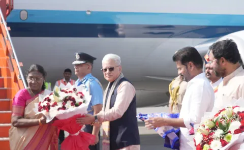  "President of India reaches Hyderabad" 