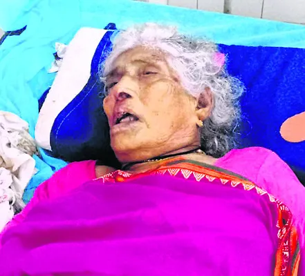 స్కార్పియో బోల్తా పడి వృద్ధురాలి మృతి  