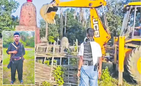 Maoist Hidma Memorial Stupa in Puwarti