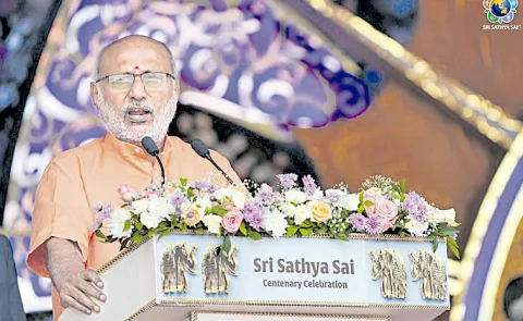 VP Radhakrishnan graces Centenary Celebrations of Sri Sathya Sai Baba at Puttaparthi